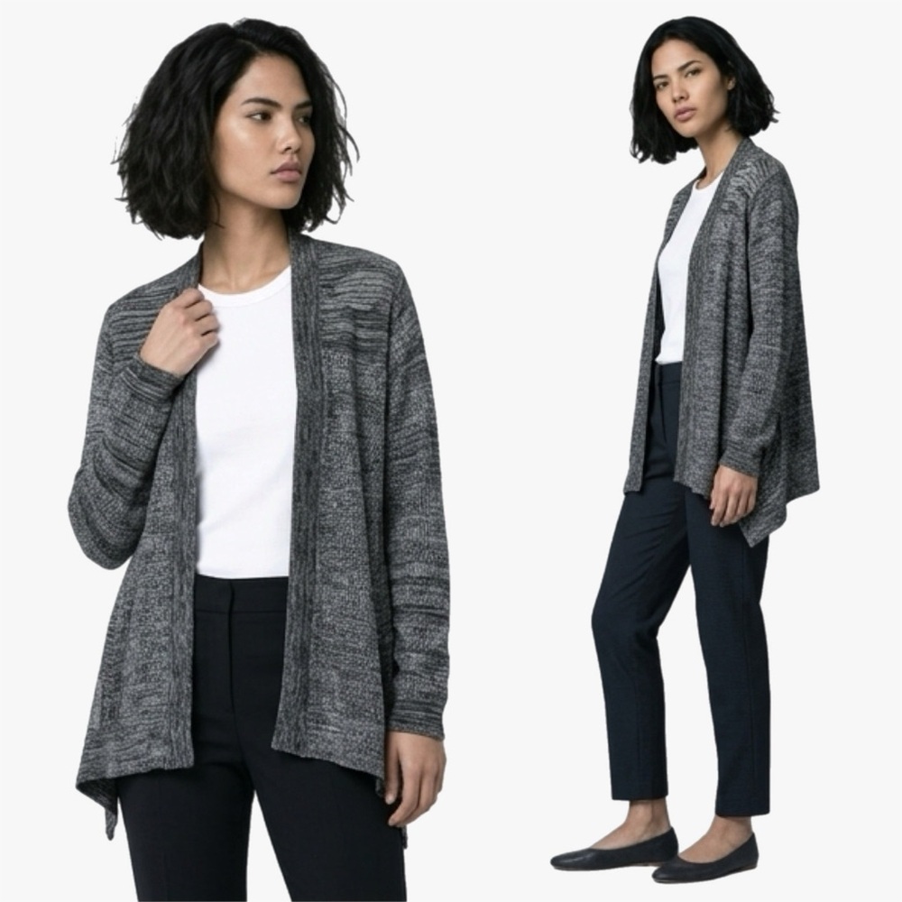 Altar’d State Gray Space Dyed Open Front Cardigan Women Size Large